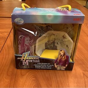Vintage Hannah Montana Disney Kids 3 Piece Plate,  Bowl And Cup Set by ZAK!